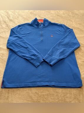 Brooks Brothers 1818 Contrast Collar Quarter‑Zip Pullover – Men’s L